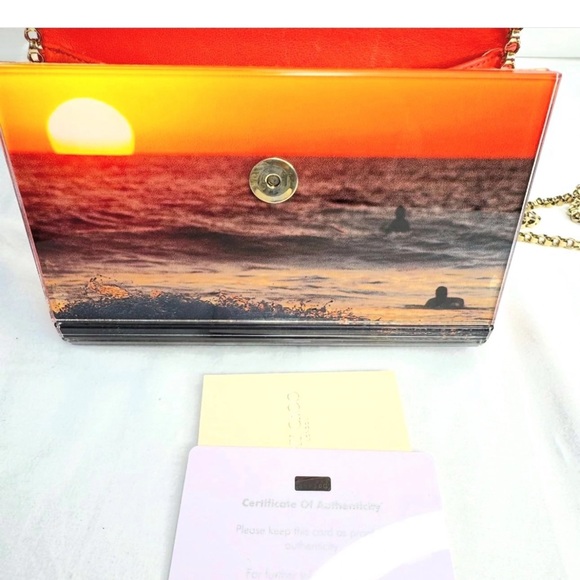 Jimmy Choo Limited Edition Sunset Candy Clutch with Chain Strap - Picture 4 of 7